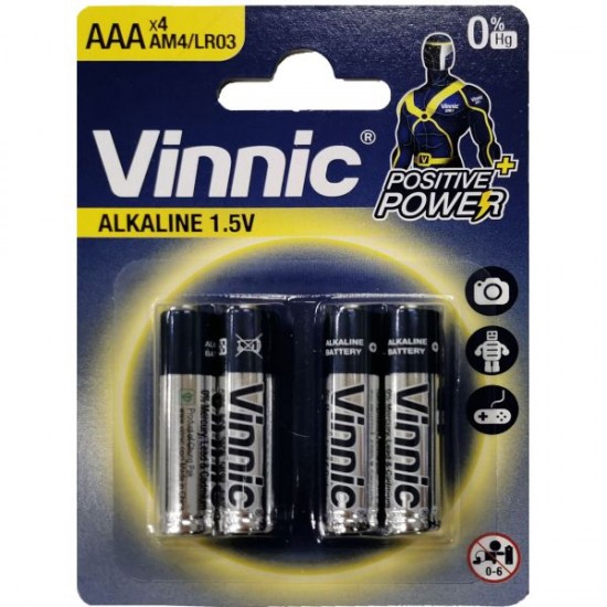 ΜΠΑΤΑΡΙΕΣ ΑΛΚΑΛΙΚΕΣ VINNIC ΑΑA 1.5V 4ΤΜΧ