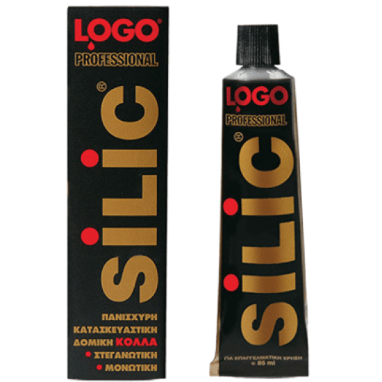 LOGO PROFESSIONAL SILIC ΑΣΠΡΗ ΜΑΥΡΗ ΔΙΑΦΑΝΗ