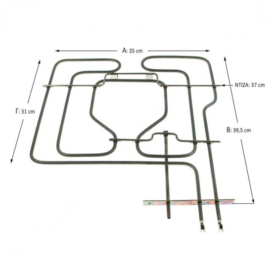 ΑΝΤΙΣΤΑΣΗ ΦΟΥΡΝΟΥ ΚΟΥΖΙΝΑΣ ΑΝΩ ΜΕ ΝΤΙΖΑ BOSCH SIEMENS 2800W 00218352