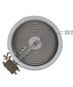 ΕΣΤΙΑ ΚΟΥΖΙΝΑΣ ΚΕΡΑΜΙΚΗ WHIRLPOOL AEG ZANUSSI BOSCH NEFF PITSOS SIEMENS ΜΟΝΗ Φ180ΜΜ 1400W 4 ΕΠΑΦΕΣ 481231018888