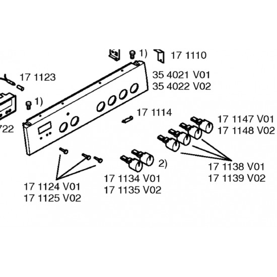 ΓΝΗΣΙΟ ΚΟΥΜΠΙ ΚΟΥΖΙΝΑΣ ΕΣΤΙΑΣ BOSCH SIEMENS PITSOS POP ΛΕΥΚΟ 7 ΘΕΣΕΩΝ 00171138