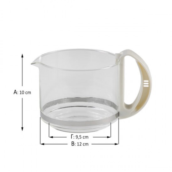 ΚΑΝΑΤΑ ΚΑΦΕΤΙΕΡΑΣ MOULINEX 6 ΚΑΦΕΔΕΣ ΛΕΥΚΗ DIVA B69 B70