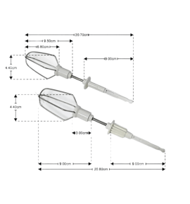 ΑΝΑΔΕΥΤΗΡΕΣ ΜΑΡΕΓΚΑΣ ΜΙΞΕΡ ΧΕΙΡΟΣ MOULINEX SET SUPERMIX 170 A08B06 MX032